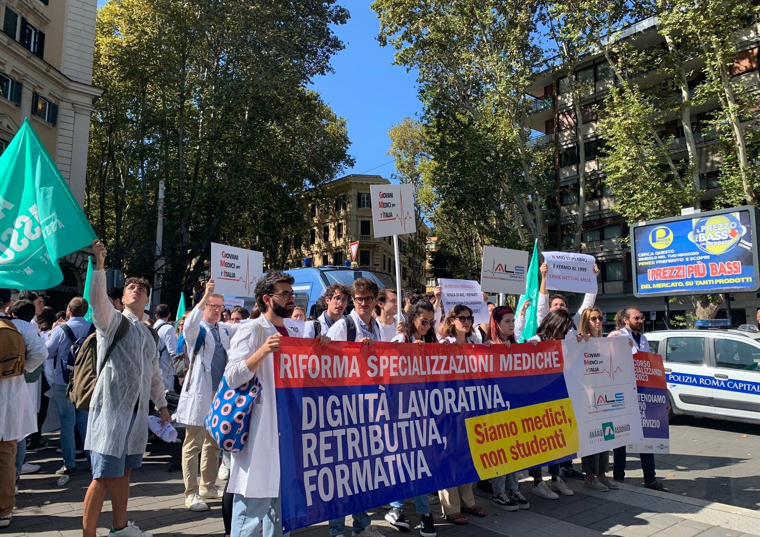 La manifestazione degli specializzando in Medicina