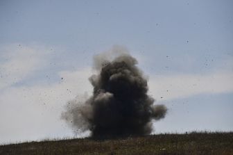 Esplosione controllata di munizioni in Nagorno-Karabakh (immagine di repertorio)
