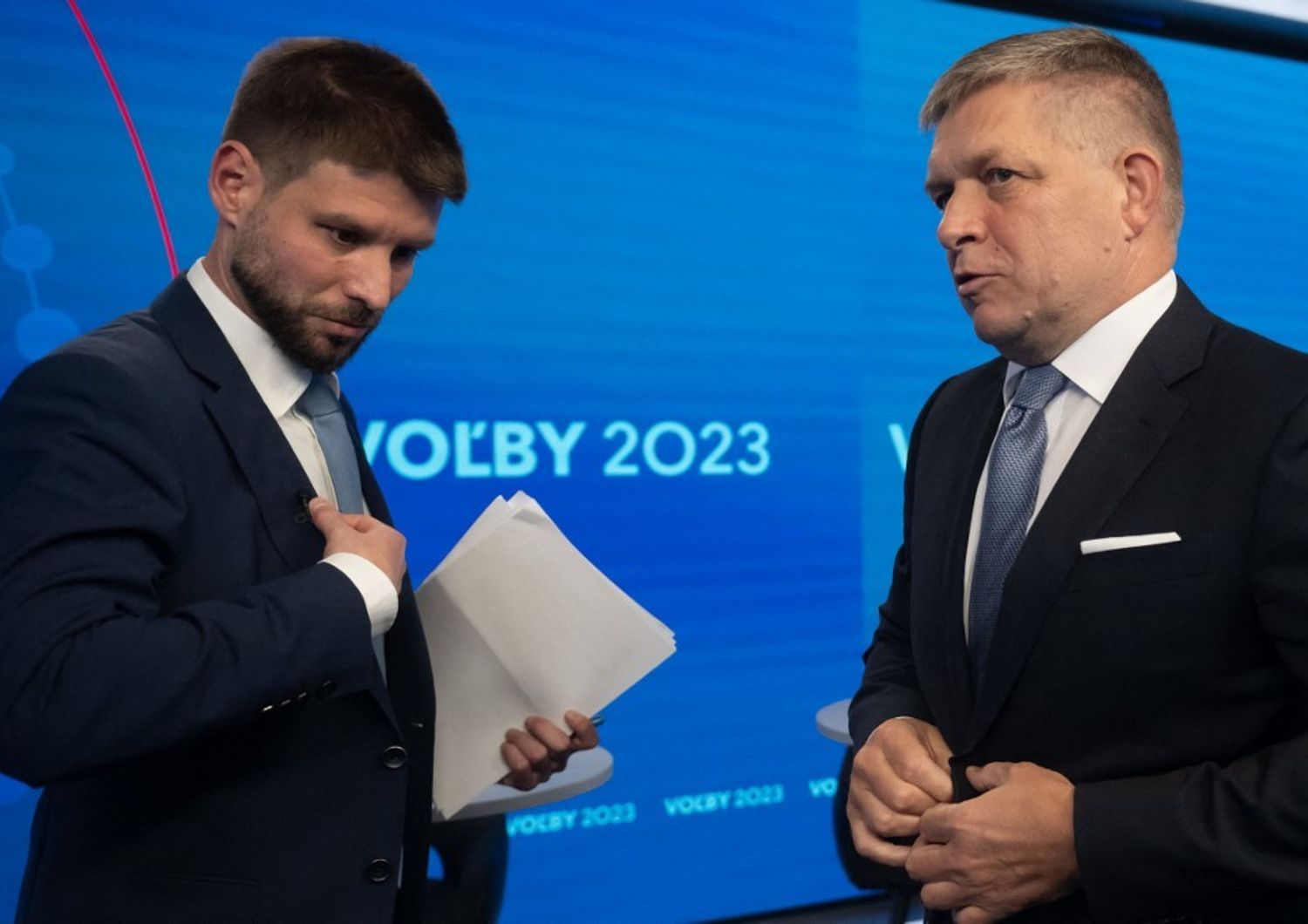 Robert Fico e&nbsp;Michal Simecka, elezioni in Slovacchia