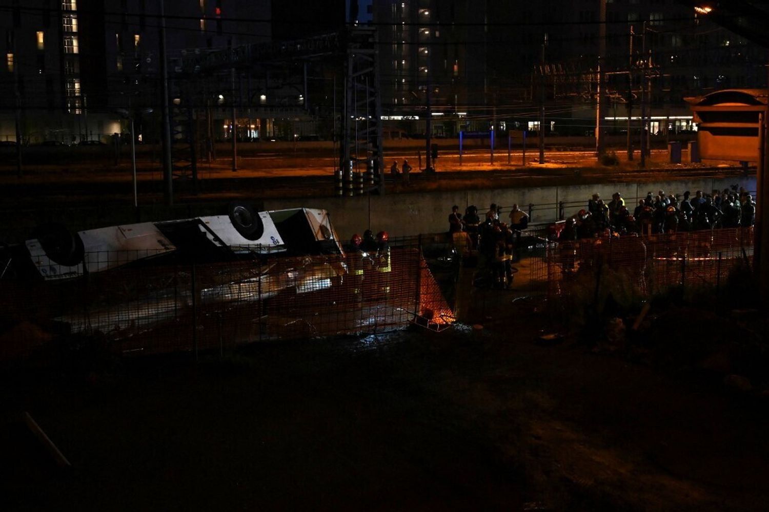 Bus precipitato a Mestre