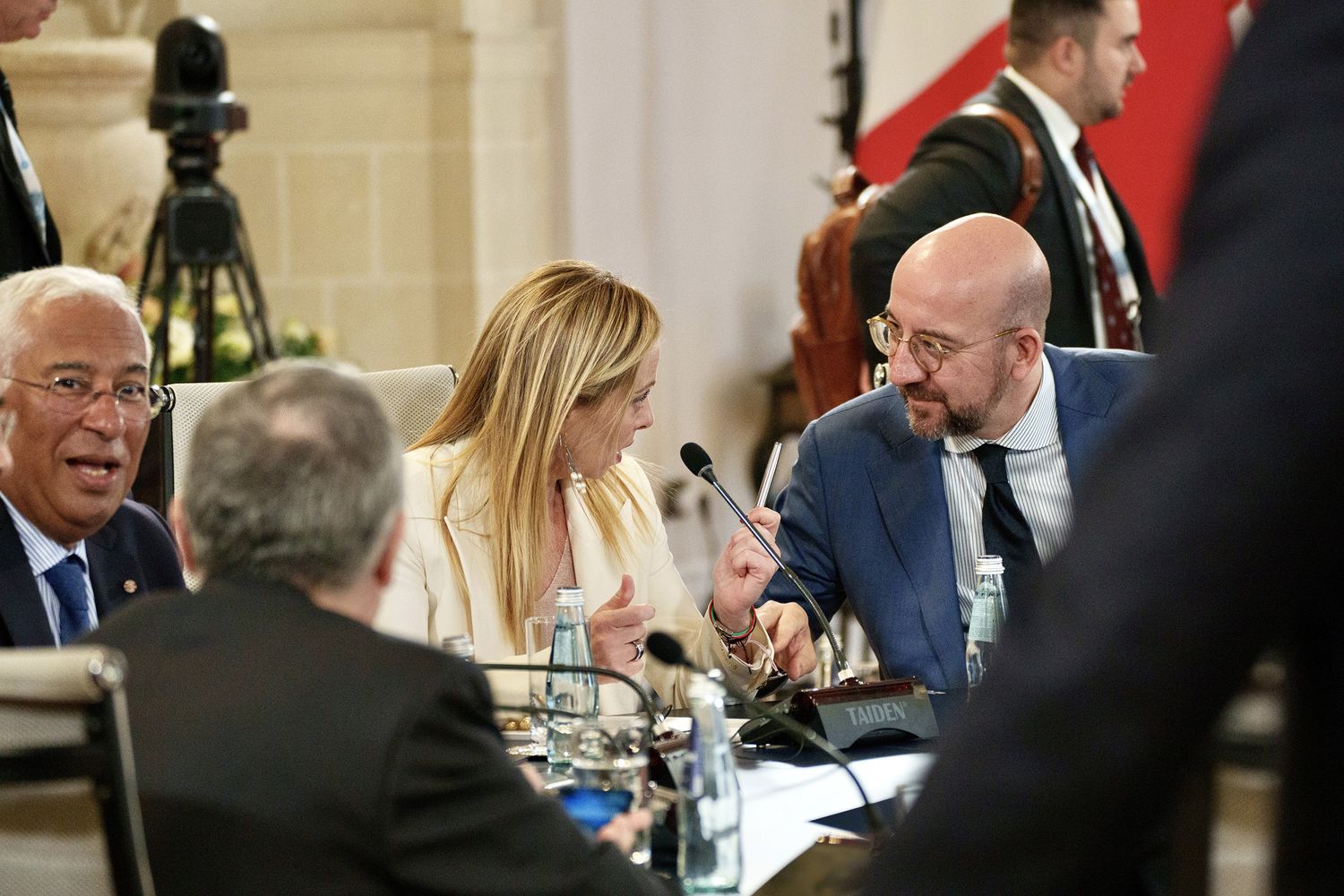Giorgia Meloni e Charles Michel