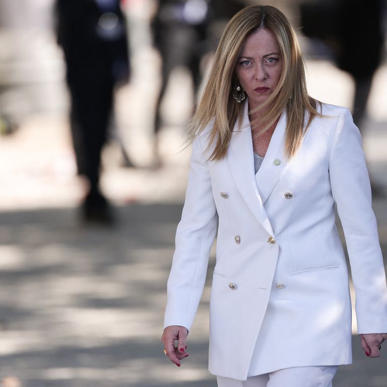 La premier Giorgia Meloni al vertice di Granada&nbsp;
