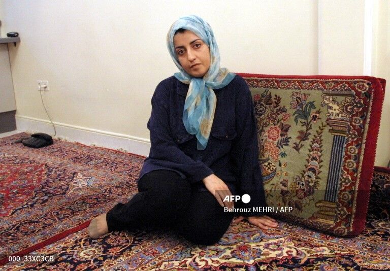L'attivista iraniana per i diritti umani delle donne Narges Mohammadi&nbsp;