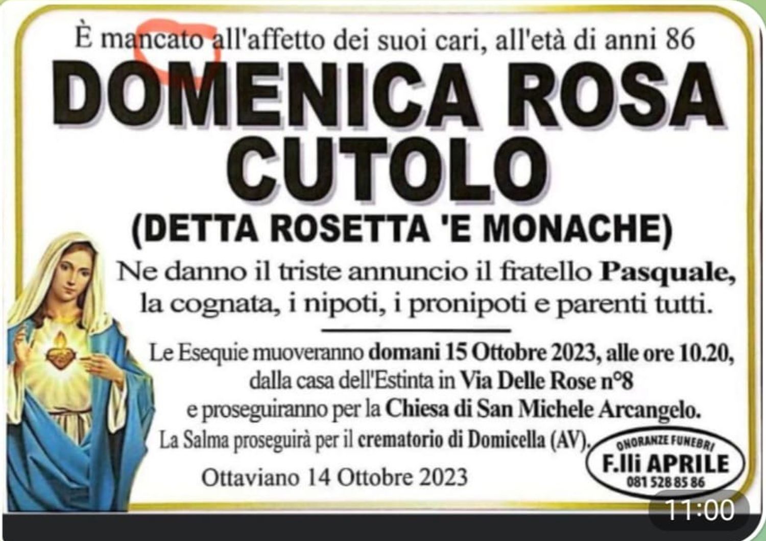 morta rosetta sorella boss raffaele cutolo