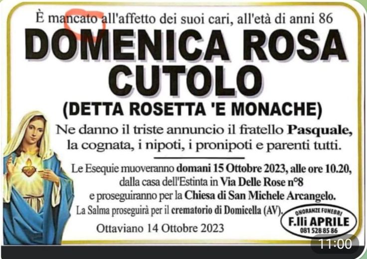 morta rosetta sorella boss raffaele cutolo
