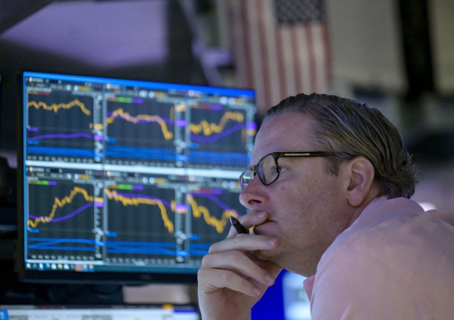 &nbsp;Un trader a Wall Street