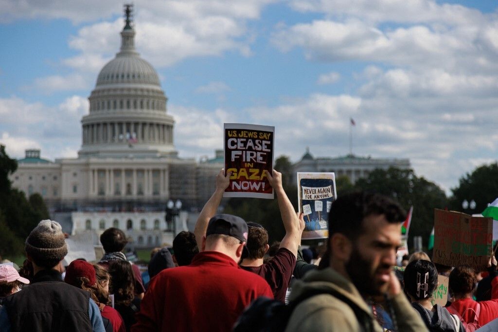 Manifestanti ebrei a Capitol Hill&nbsp;