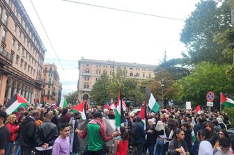 La manifestazione pro Palestina a Piazza Vittorio, Roma