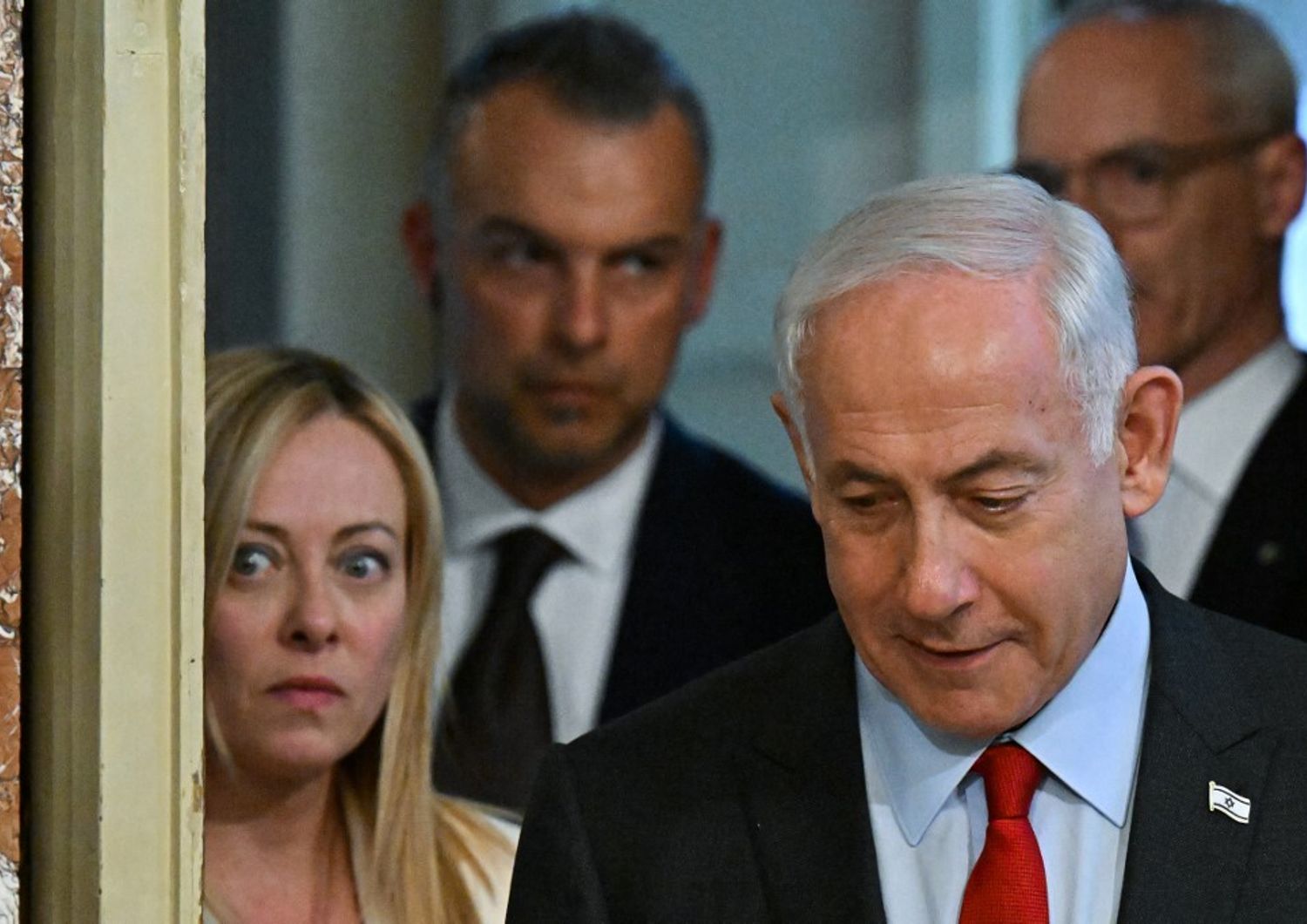 Giorgia Meloni e&nbsp;Benjamin Netanyahu