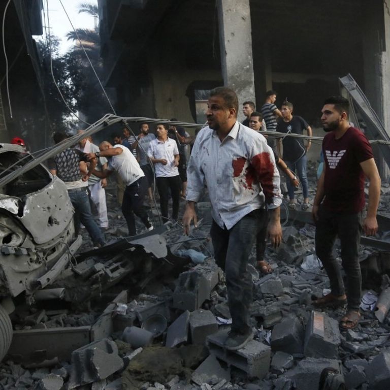Macerie e distruzione a Gaza City