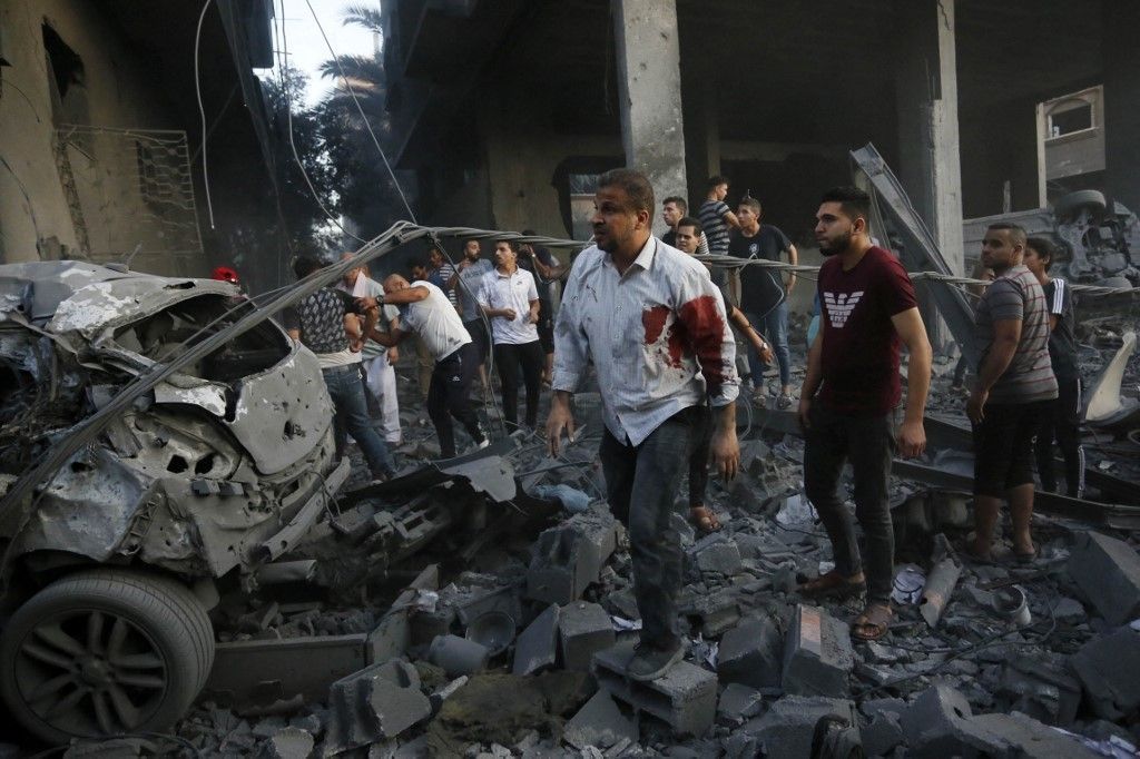 Macerie e distruzione a Gaza City