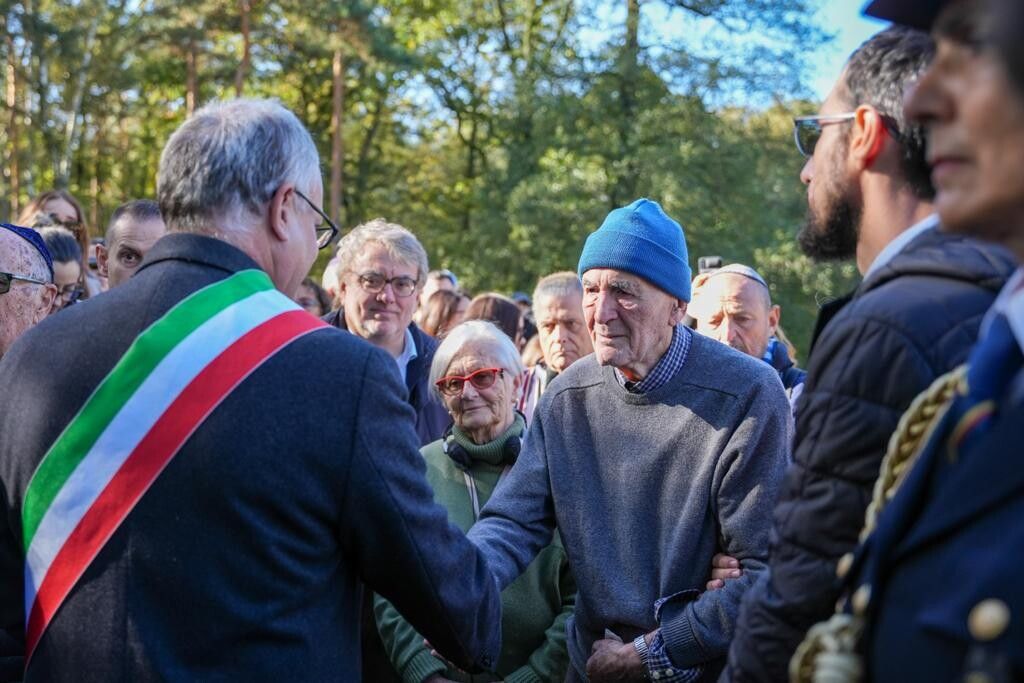 Il sindaco Gualtieri con i sopravvissuti Bucci e Modiano