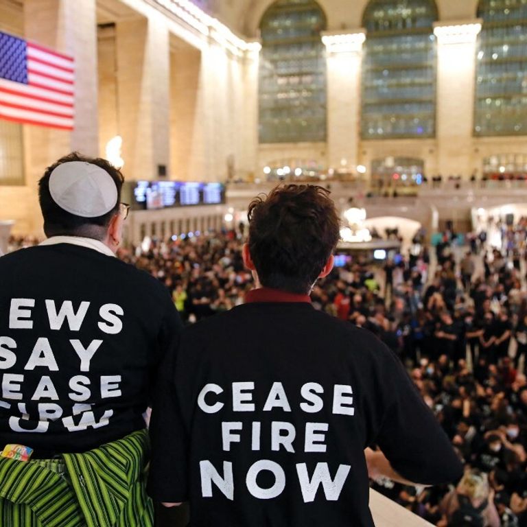 &nbsp;Manifestazioni a New York per il 'cessate il fuoco'