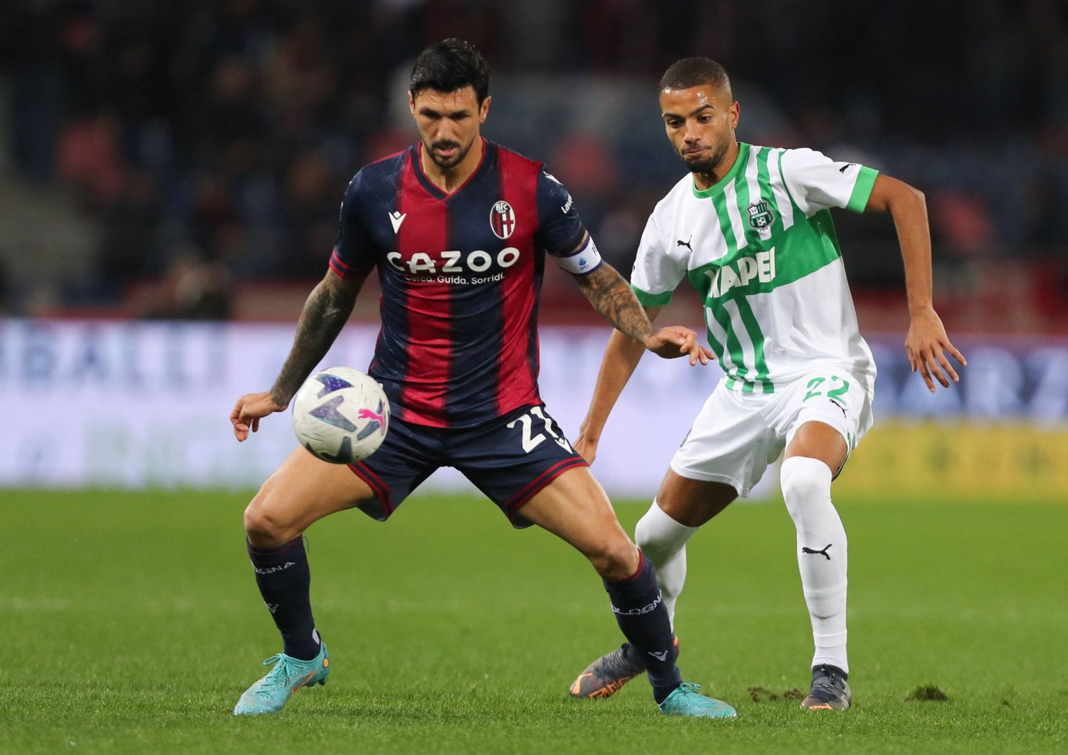 Bologna Sassuolo disputata il 12 novembre 2022 allo stadio Dall'Ara del capoluogo emiliano&nbsp;