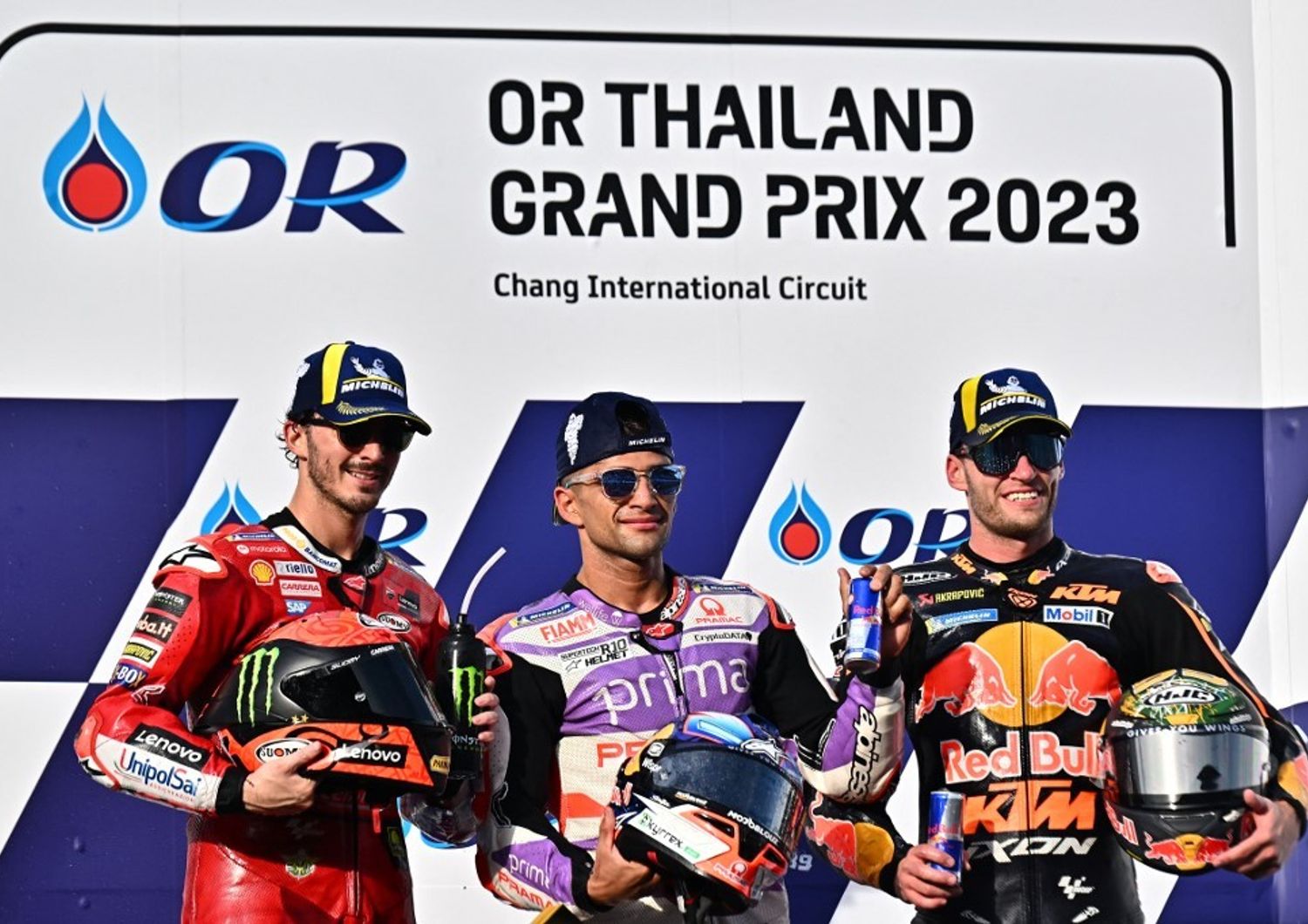 Il podio in Thailandia, MotoGp