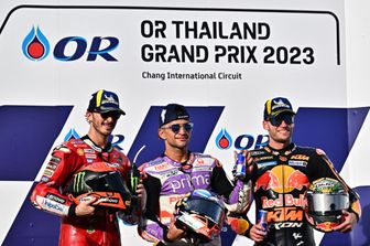 Il podio in Thailandia, MotoGp