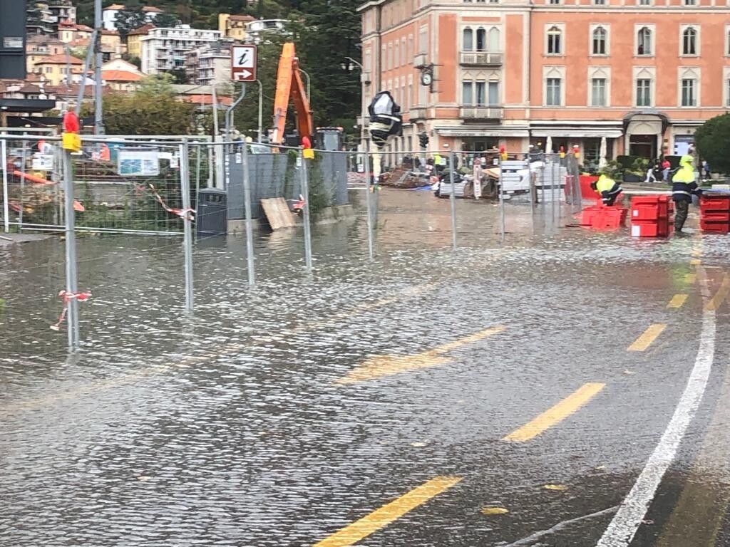 Lago di como esondato