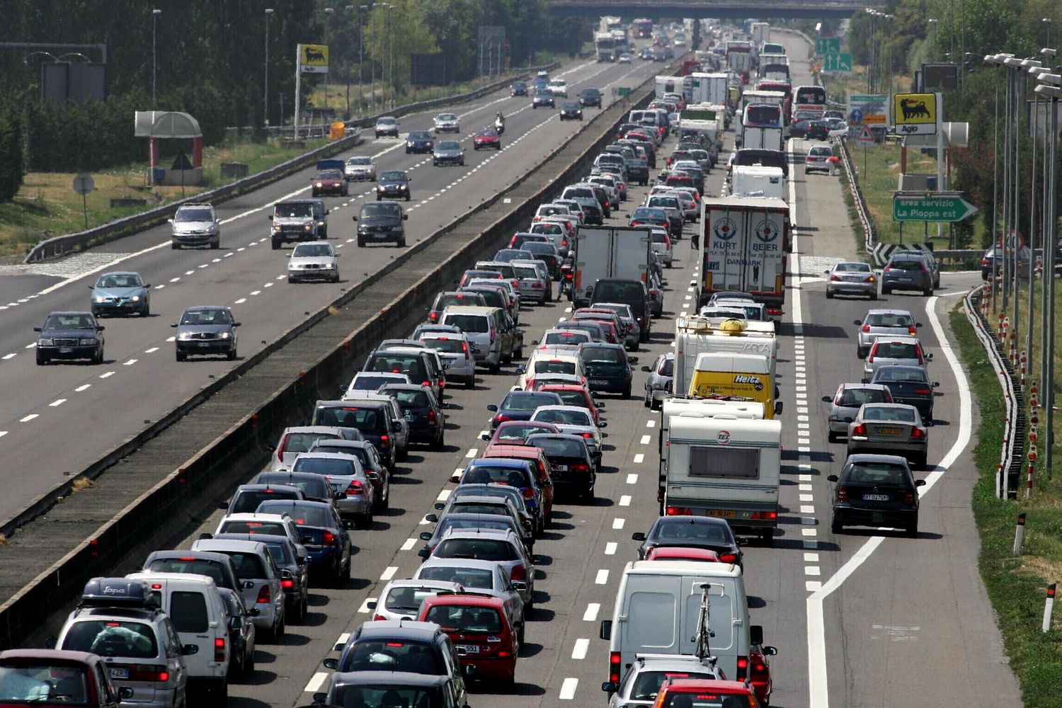 Traffico su un'autostrada