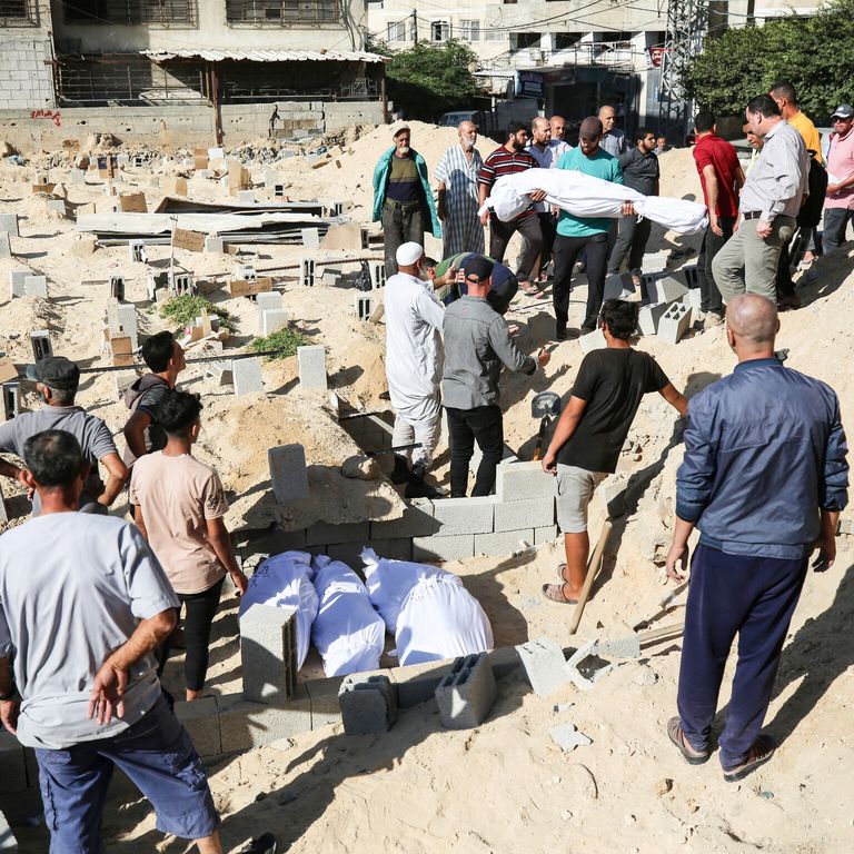 Vittime dei bombardamenti a Gaza