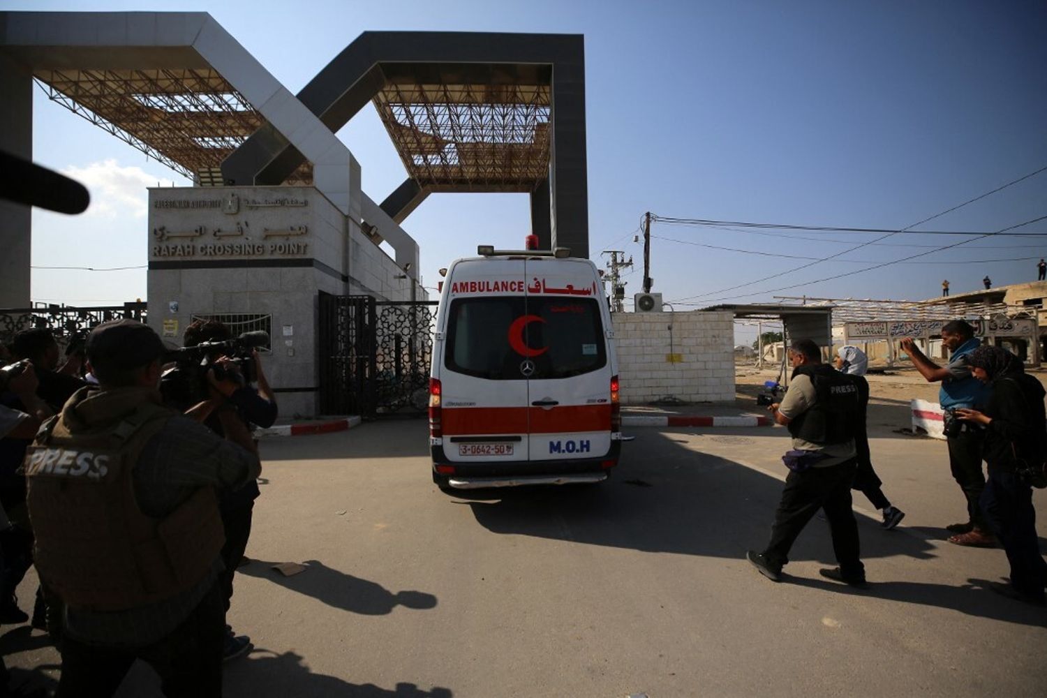 Valico di Rafah, confine Palestina-Egitto