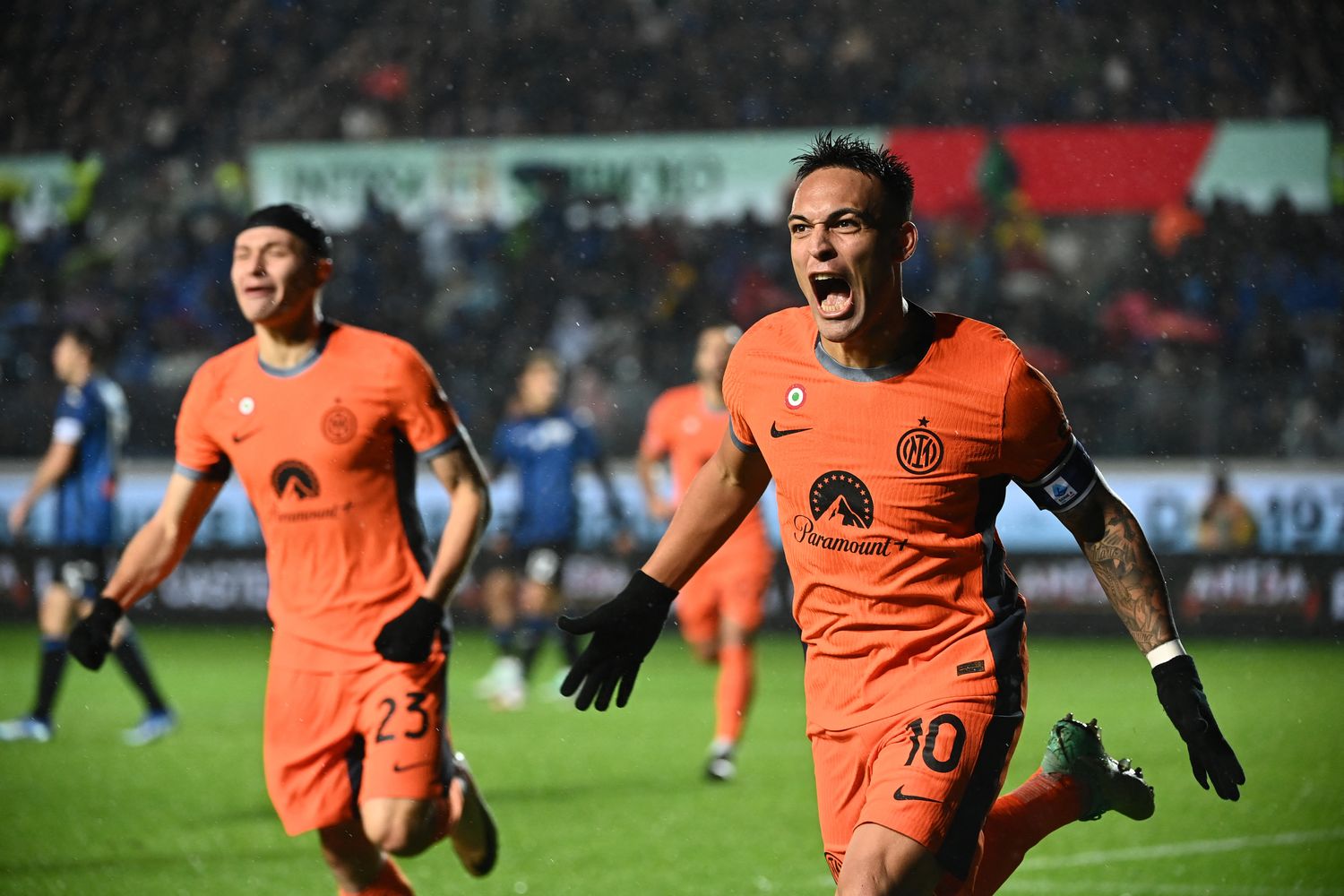 L'esultanza di Lautaro Martinez in Atalanta-Inter
