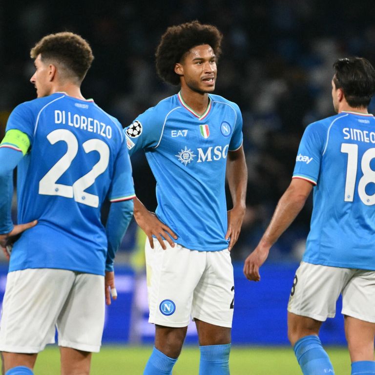 Giocatori del Napoli dopo l'incontro con l'Union Berlino