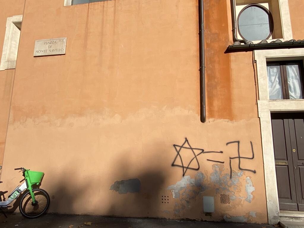 Scritte antisemite apparse al Ghetto di Roma