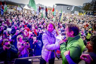 Greta interrotta in un comizio ad Amsterdam