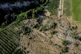 Frana nel comune di Casola Valsenio