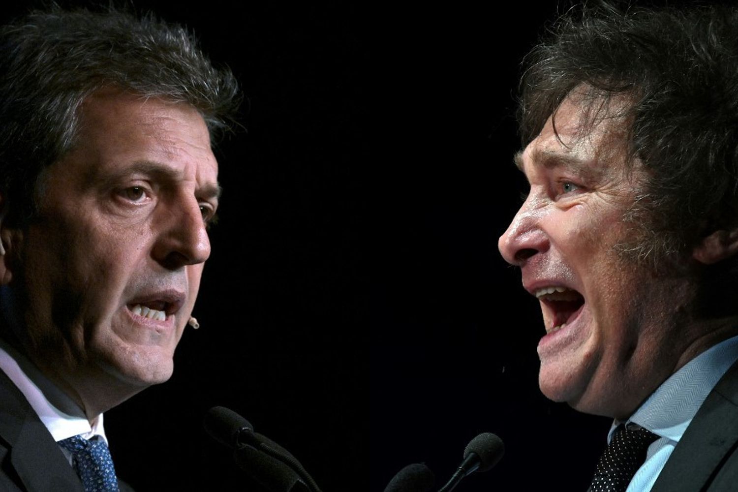 Sergio Massa e Javier Milei, candidati alla presidenza in Argentina