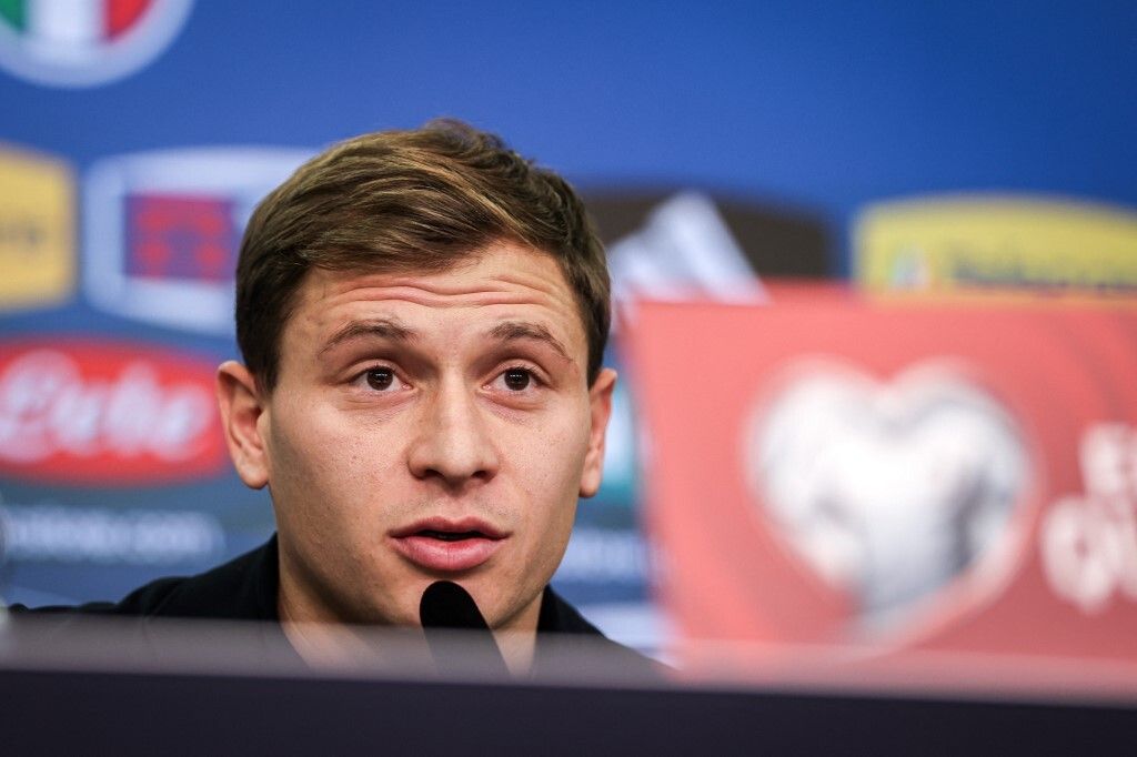 Nicol&ograve; Barella in conferenza stampa