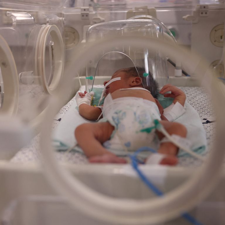 Neonati all'ospedale di Al-Shifa