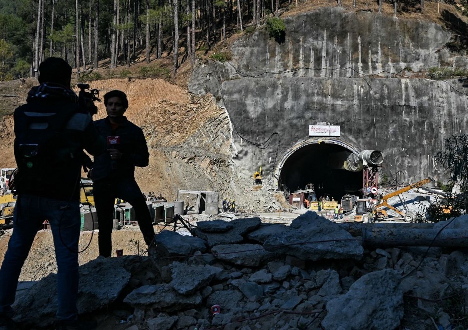 Il tunnel stradale in India dove &egrave; avvenuto il crollo