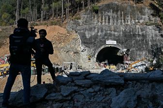 Il tunnel stradale in India dove &egrave; avvenuto il crollo