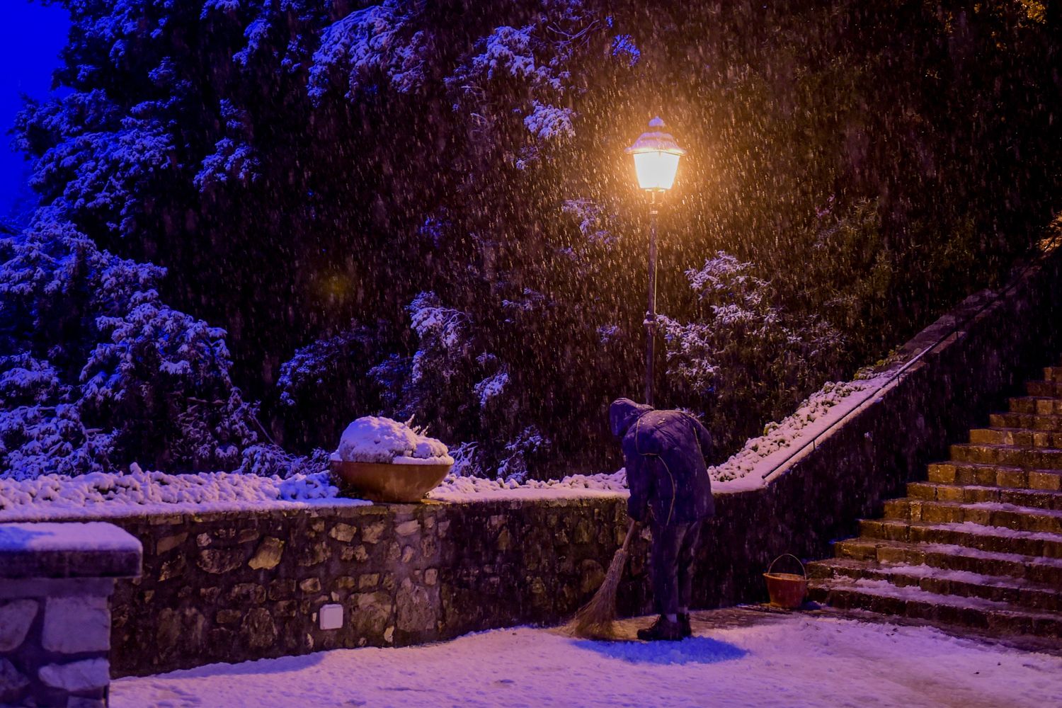Nevicata sull'Appenino centrale