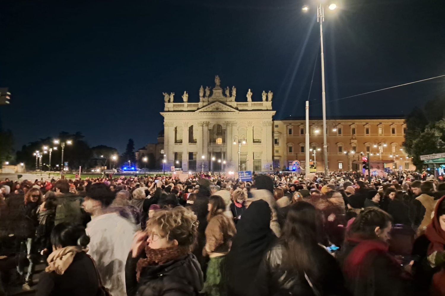 La manifestazione a Piazza San Giovanni&nbsp;