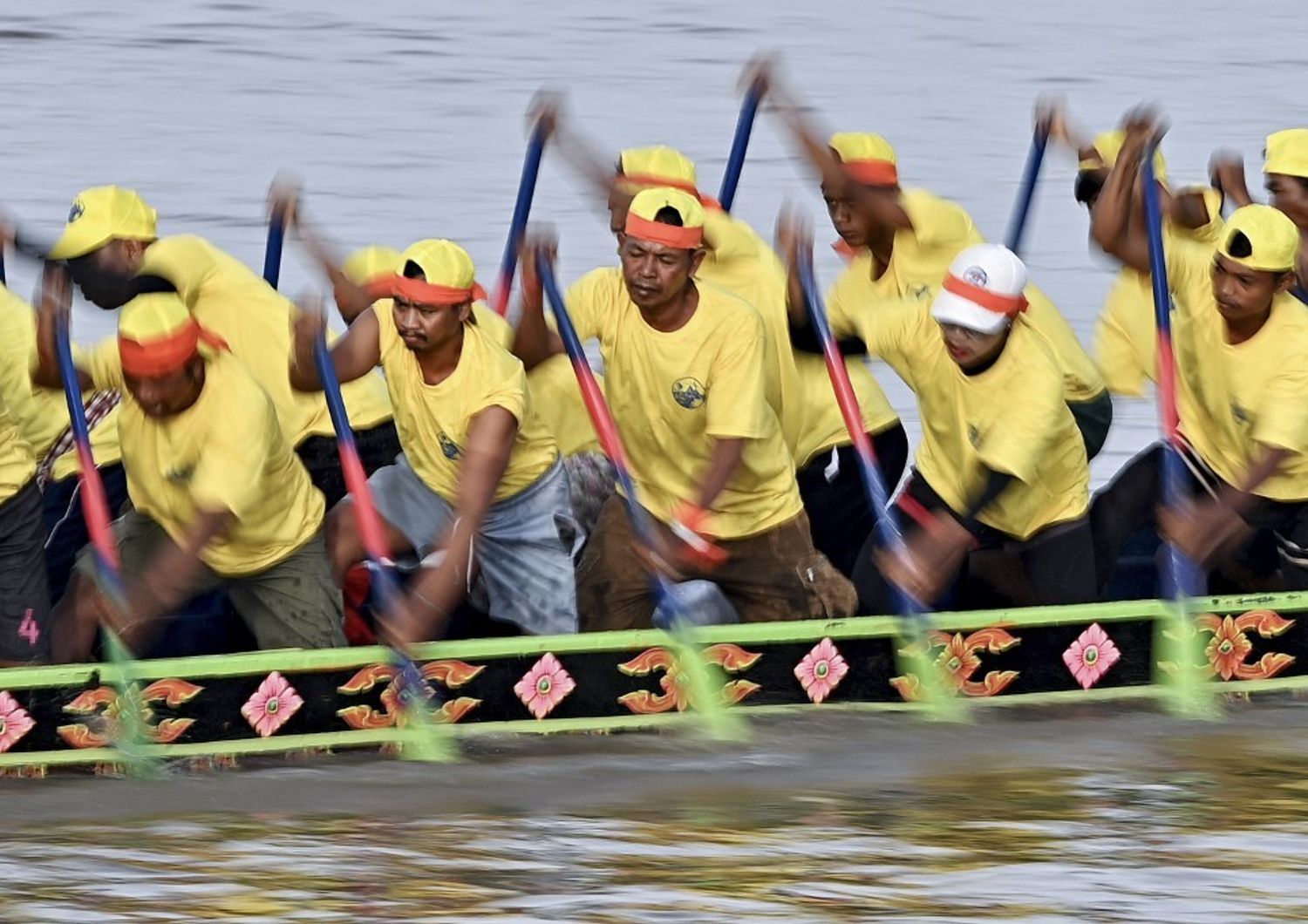 Una delle imbarcazioni impegnate nella Dragon Boat