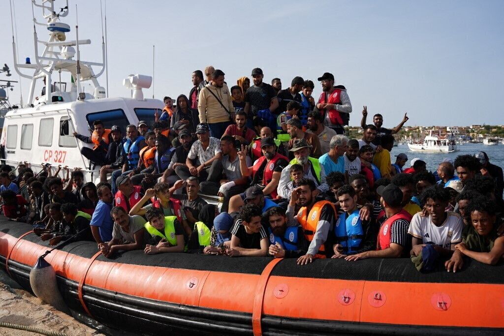 Débarquement de migrants à Lampedusa, en Sicile