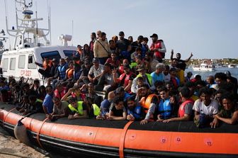 Sbarchi di migranti a Lampedusa