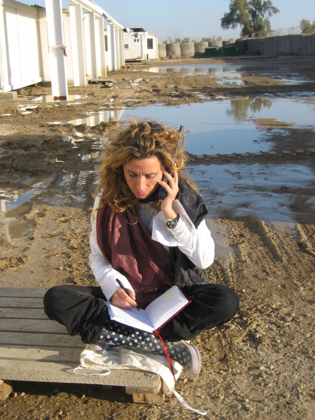 Anna Prouse nel quartier generale a Nassiriya