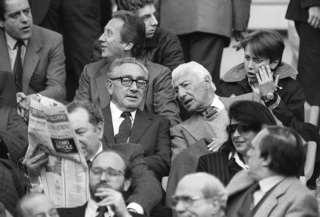Kissinger allo stadio con l'Avvocato Agnelli