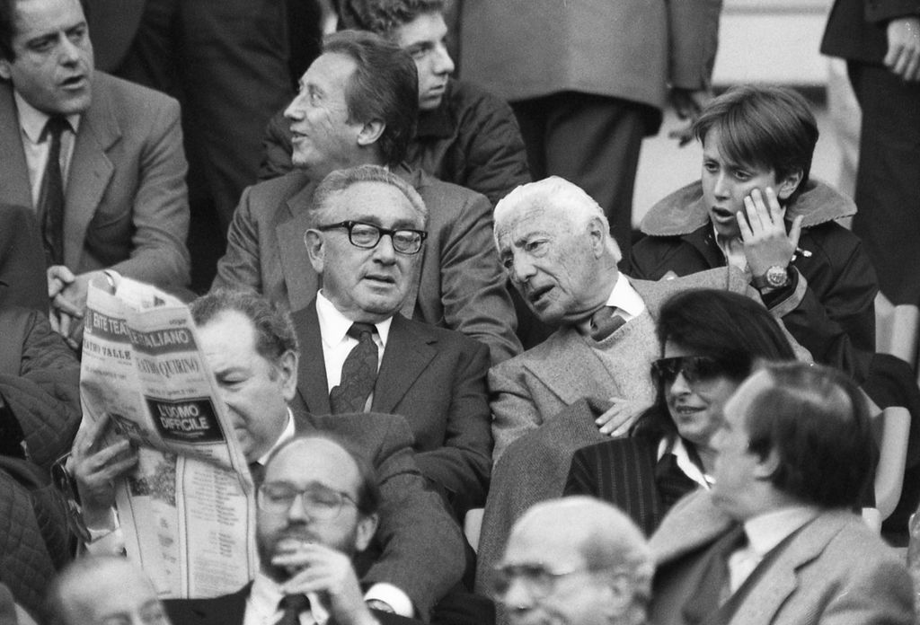 Kissinger allo stadio con l'Avvocato Agnelli