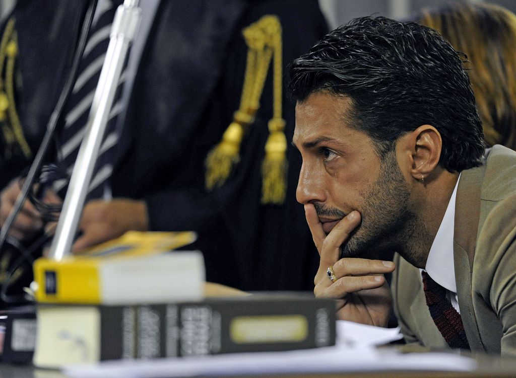 Corona durante un'udienza del processo d'appello per il caso 'Vallettopoli' nel 2010