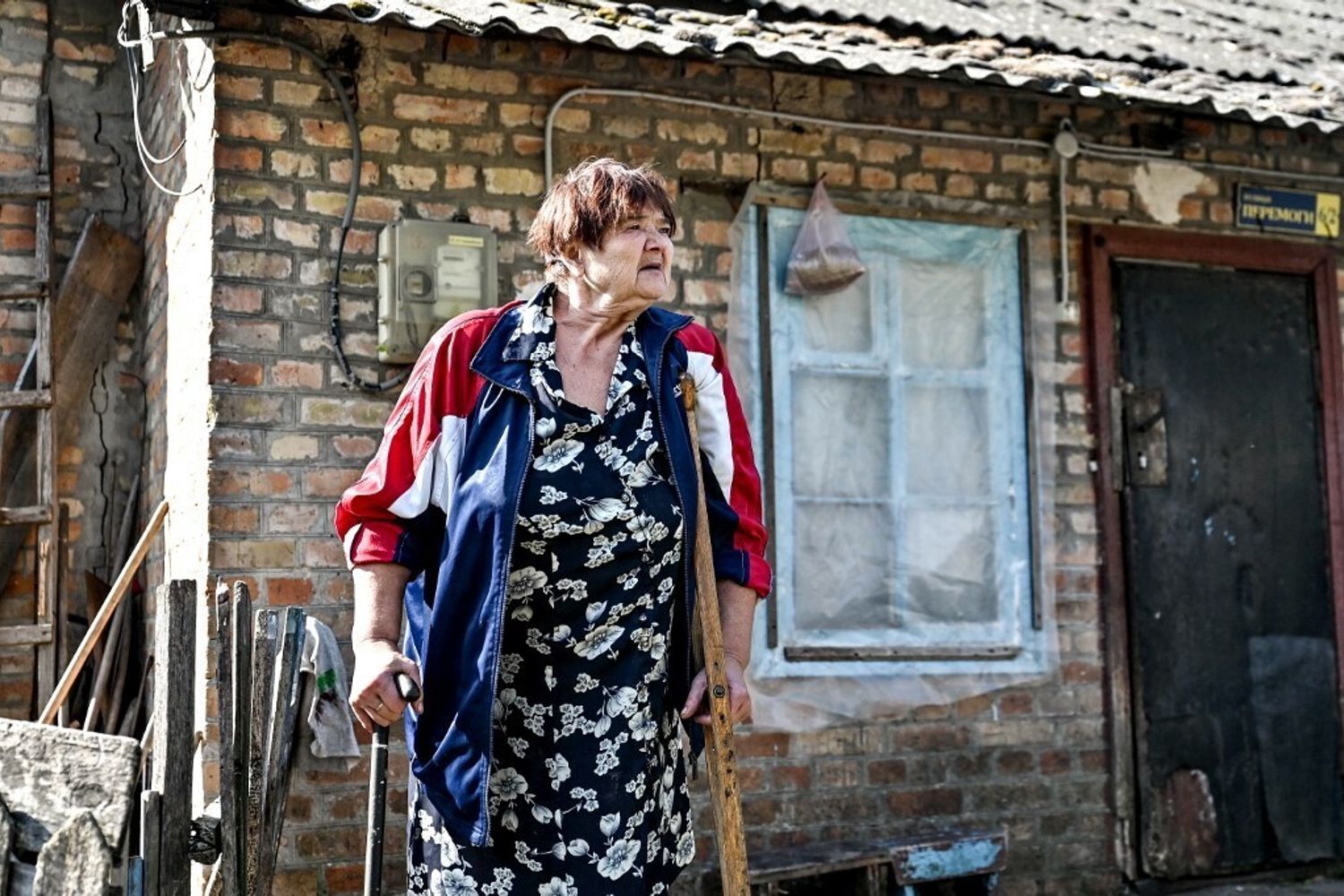 &nbsp;Donna anziana in Ucraina, durante la guerra