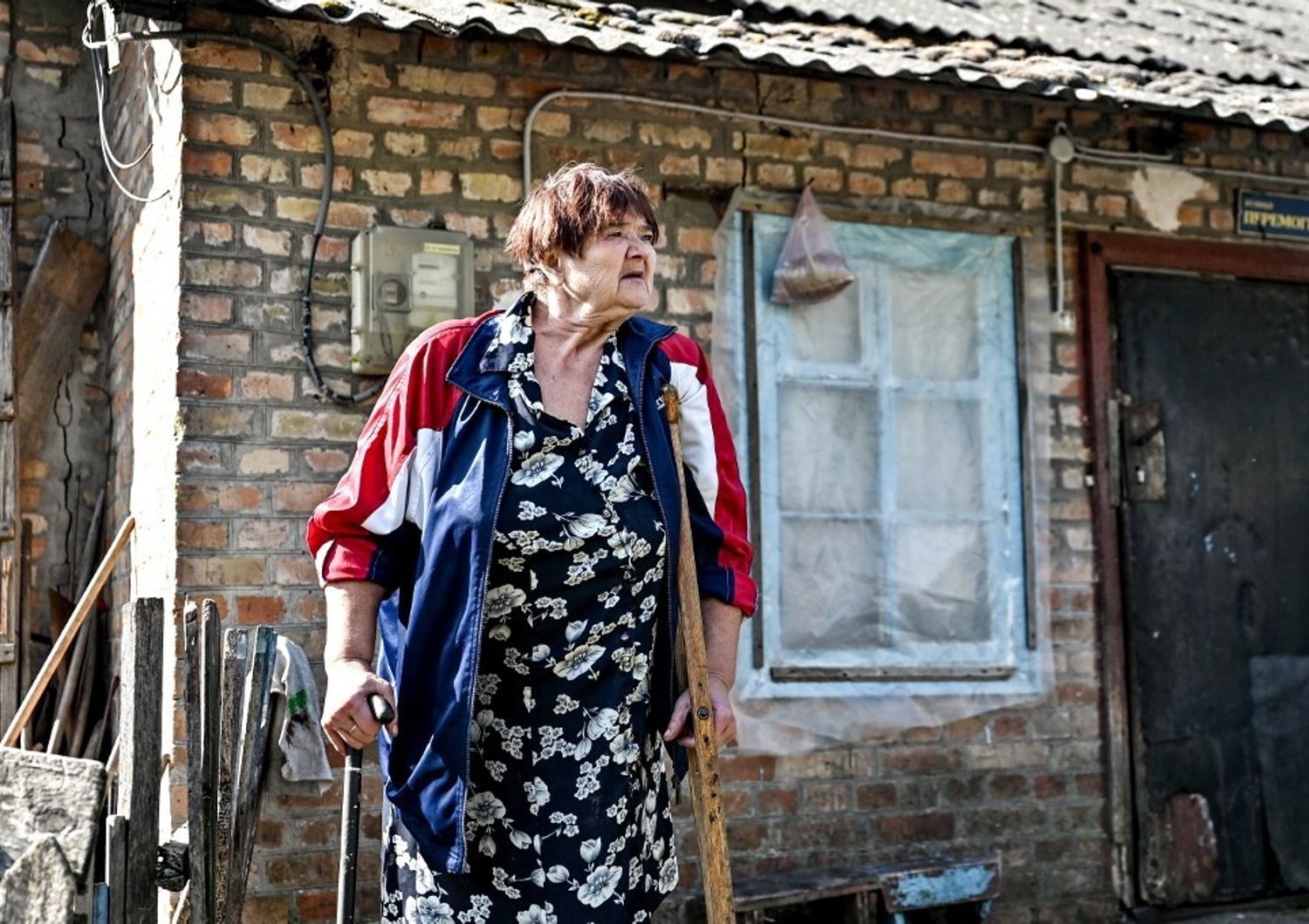 &nbsp;Donna anziana in Ucraina, durante la guerra