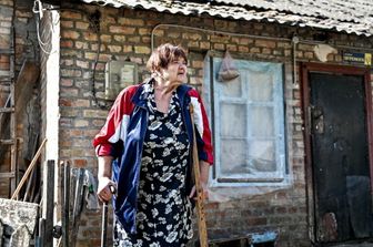 &nbsp;Donna anziana in Ucraina, durante la guerra