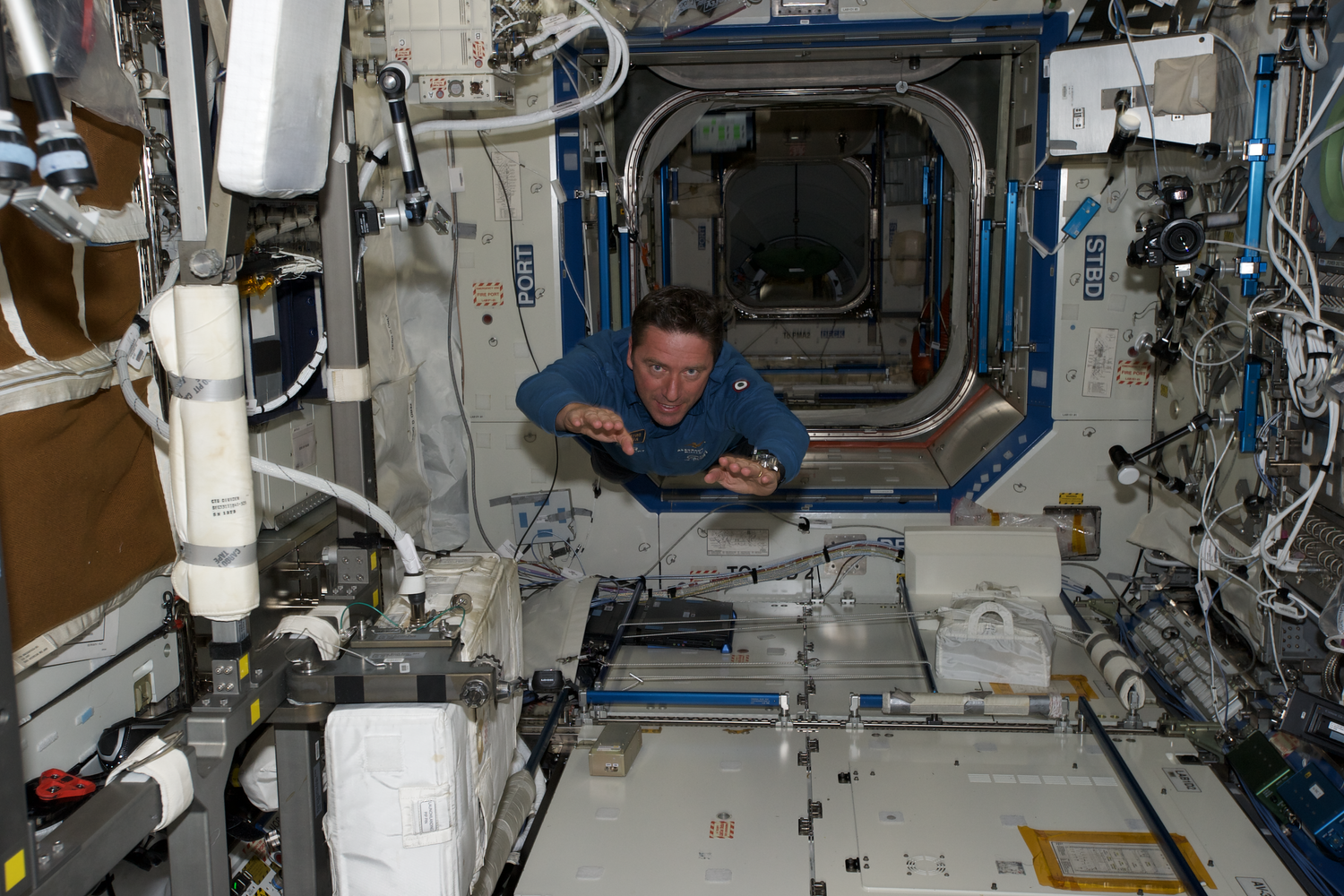 Roberto Vittori a bordo dell'Iss