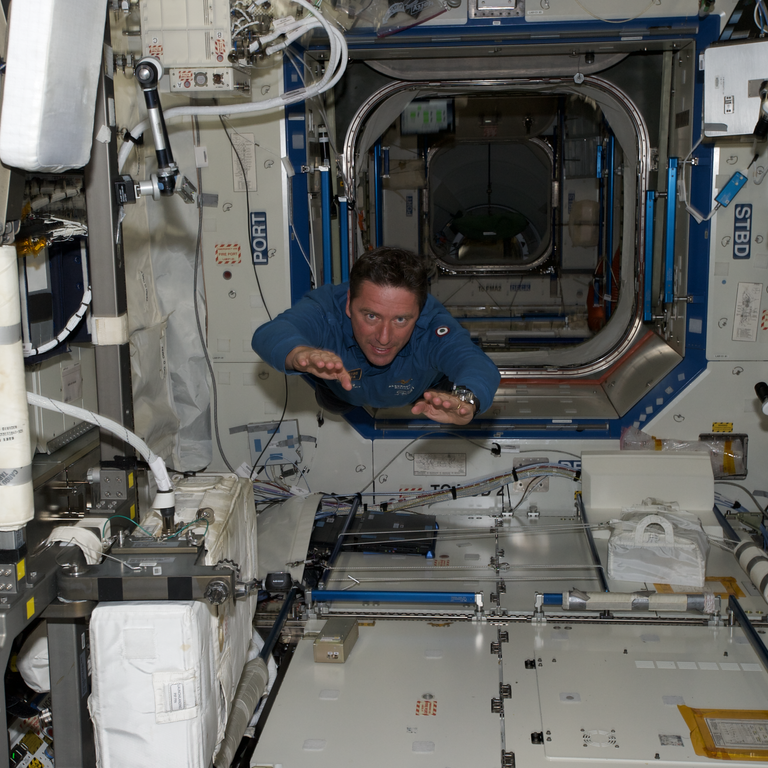 Roberto Vittori a bordo dell'Iss
