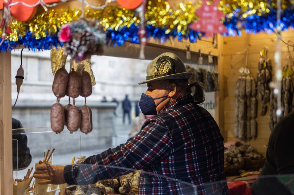 Commerciante, mercatino di Natale