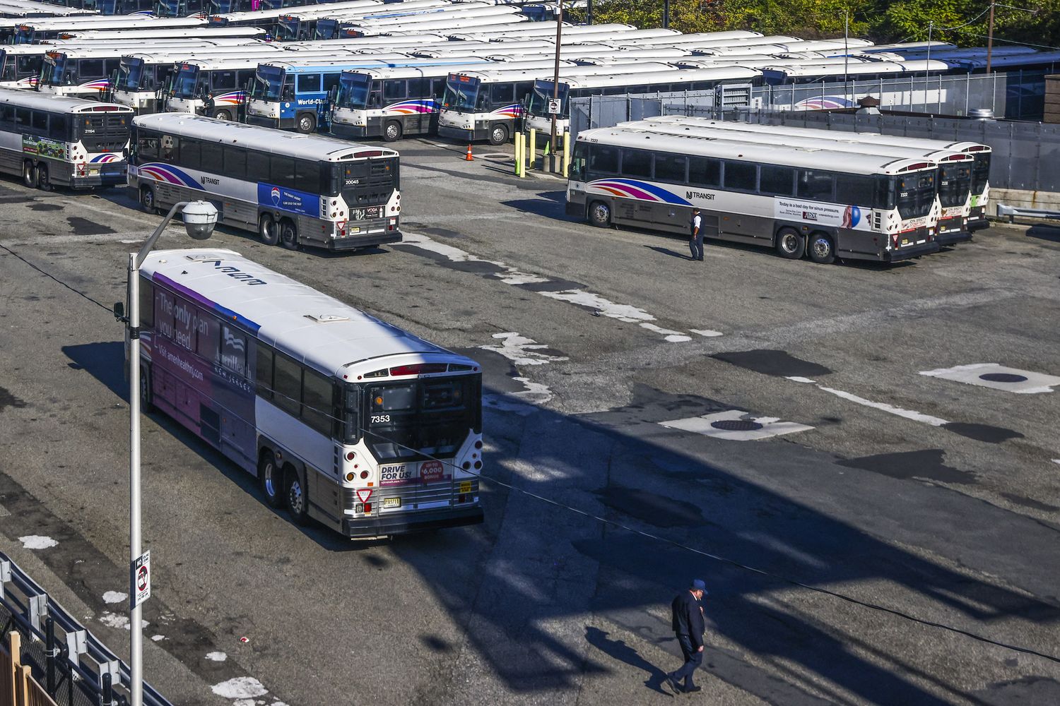 Deposito autobus, New York